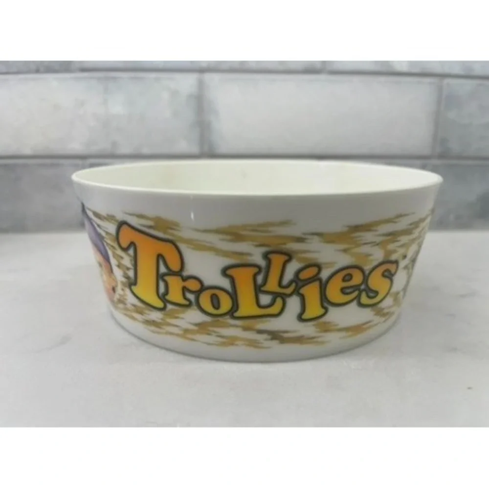 TROLLIES Vintage 1992‎ Plastic Child's Bowl Peter Pan Industries